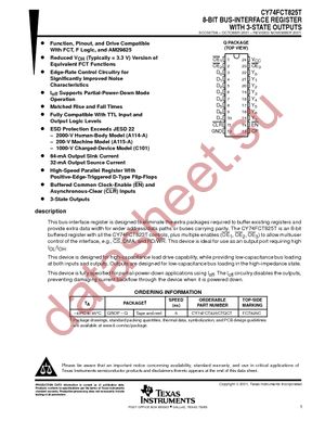 CY74FCT825ATSOCTE4 datasheet  